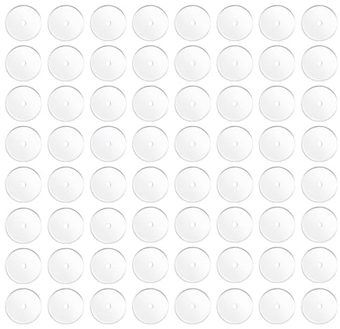 100 Stück Anti Wildfleisch Piercing Disc 7mm Silikon Ohrring Stopper Clear Disc Pads Transparente Silikon Ohrring Rückseiten für Stabilize Earrings optimalen Halt der Ohrläppchen