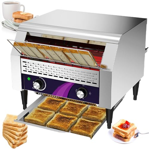 ZhlCrioxenic Tostapane A Nastro Trasportatore Commerciale, Forno Tostapane Automatico, 150/350/450 Fette/H Trasportatore Tostapane, per Hotel, Ristoranti, Buffet, Panette Big