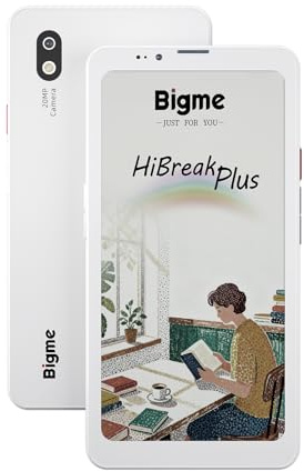 Bigme HiBreak Plus Lecteur de Livres Électroniques 6.13 Pouces Couleur E-Paper, 4+64GB, Android 14 OS, Téléphone Intelligent 4G Double SIM