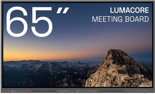 SPC LUMACORE MEETING BOARD 65 - Interaktiver 4K UHD Touchscreen | Digitales Whiteboard für Konferenzräume, Klassenzimmer und Videokonferenzen | WiFi, BT, LAN, HDMI | 2x20W Lautsprecher | Android 14