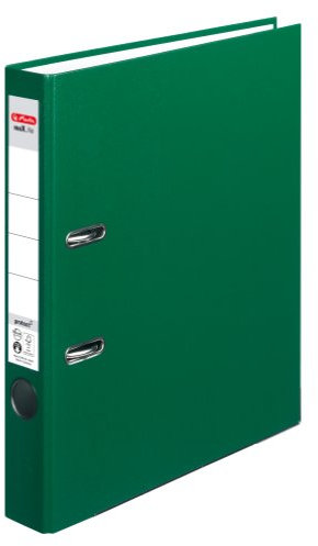 Herlitz 5450507 Ordner maX.file protect (A4, 5 cm, mit Einsteckrückenschild), grün, 1 Stück