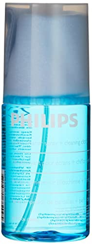 Philips Screen Cleaner - 200 ml, Detergente per TV e PC, LCD, LED, Plasma, Panno in Microfibra, Pulizia Sicura, Senza Gocce, Lavabile e Riutilizzabile, Blu.