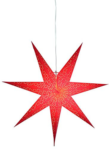 Best Season Papierstern Dot 70 circa 70 x 70 cm, inklusive Kabel , rot 231-24