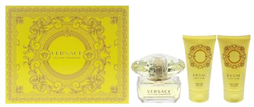 Versace Yellow Diamond 3 Piece Gift Set for Women, packaging may vary