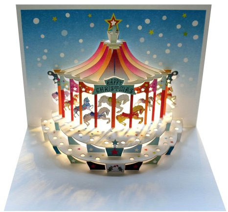 Christmas Carousel Pop-up Card
