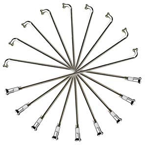 Unbekannt 37 Stück Speichen 290mm Spokes Silber NIROSTA 2mm inkl. Messing Speichennippel