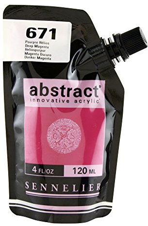 SENNELIER Abstract Innovative Heavy Body Acrylic Paint, 120ml Pouch, Deep Magenta