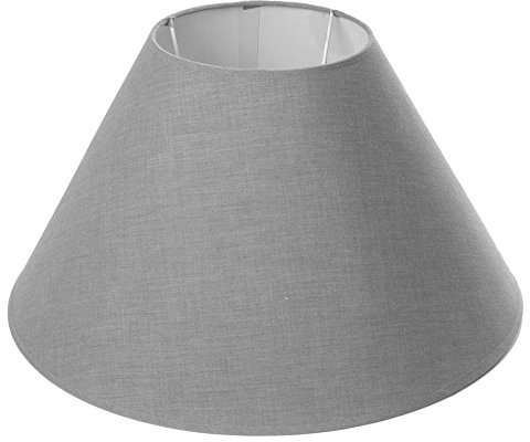 Ostaria 90616 Abat-Jour, Coton, Gris Clair, Base 40 cm