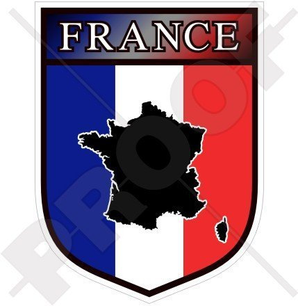 FRANKREICH Französischer Schild République Française 100mm Auto & Motorrad Aufkleber, Vinyl Sticker