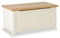 RoselandFurniture Farrow Cream Wooden Blanket Box Ottoman Storage Box | Fully Assembled Large Contemporary Painted Trunk, Shoe Storage Bench or Toy Chest for Bedroom, Hallway or Kids Room
