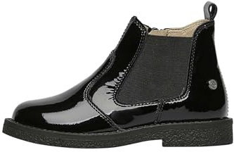 Naturino Chelsea boots in vernice con zip, Nero 24