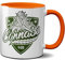 OM3® - Cannabis-420 - Tasse | Keramik Becher | 11oz 325ml | Beidseitig Bedruckt | Orange