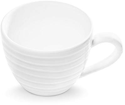 GMUNDNER KERAMIK Teetasse Maxima Füllmenge : 0.4 Liter Weißgeflammt Geschirr, handgemacht in Österreich