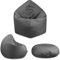 BuBiBag - 2in1 Sitzsack Bodenkissen - Outdoor Sitzsäcke Indoor Beanbag in 32 Farben und 3 Größen - Sitzkissen für Kinder und Erwachsene (100 cm Durchmesser, anthrazit)