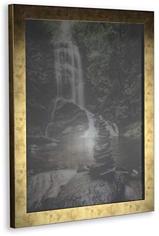 1a Bilderrahmen Orion Sonderformat Farbwahl Hier Gold Antik 30x42 cm kantig modern 42x30 cm eckig hochwertig preiswert mit klarem Kunstglas 1 mm