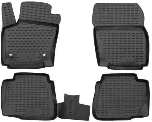 WALSER XTR Gummi Fussmatten Auto für Ford Mondeo 4 2007-2015, 100% passgenaue Auto Fußmatten, robuste Universal Fußmatte Auto, Gummimatten Auto, Auto Fussmatten Gummi, Auto Gummimatten