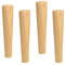 Qrity Holz Tischbeine, 4 Stück Holzfüße Möbelfüße Sofafüße mit Montageplatten & Schrauben für Schrank, Sofa, Couchtisch, TV-Schrank und Andere Möbelbeine, 35cm