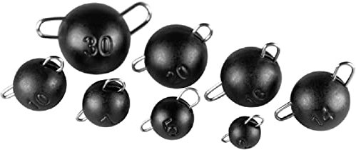 LMAB Tungsten Chebu Sinker - Cheburashka Rig Gewichte Set, bleifrei, beschichtet, zum Finesse Angeln, Barschangeln & Zanderangeln, Farbe Matt Black, Größe 7,0 g
