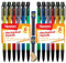 Lot de 12 porte-mines HB 0,7 mm | Lot de 24 mines de rechange | Porte-mines de 0,7 mm pour artistes et école | Crayons rétractables avec caoutchoucs à l'extrémité