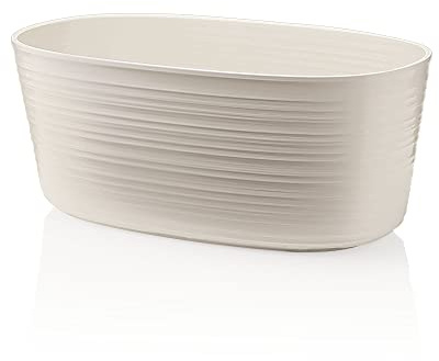 Guzzini - Tierra, Pflanzenständer für mehrere Pflanzen klein - Milchweiß, 15,4x29,2xh11,8 cm | 3 lt - 196201156