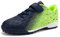 JABASIC Hallen Fussballschuhe Kinder Jungen Mädchen Fußballschuhe Kinder Kunstrasen (27EU,Marine Zitronengrün)
