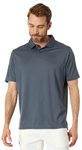 Oakley Herren Icon Thermonuclear Protect Recycled Polo Shirt Polohemd, Dark Slate, XL