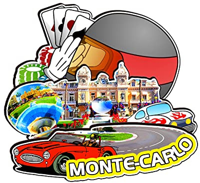 Monaco Monte-Carlo Magnet Kühlschrankmagnet Holz 3D Sehenswürdigkeiten Reise Sammlerstück Souvenirs Dekoration handgefertigt
