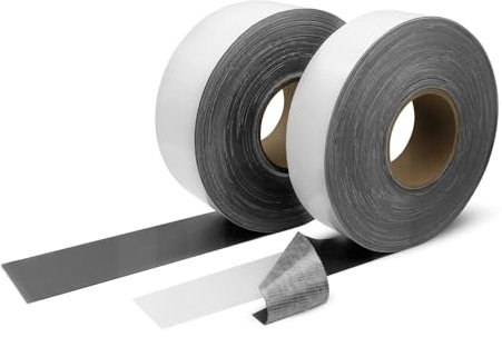 Selbstklebendes EPDM Fugenband als Montagehilfe - schwarzes Dichtungsband für Fassadenprofile | Stärke 0,8mm / Länge 25m (50mm)