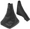 Ferleiss 2 Stück Handbremsmanschette Schaltsack Gamasche PU Leder Schwarz für Opel G Zafira A 1998-2004