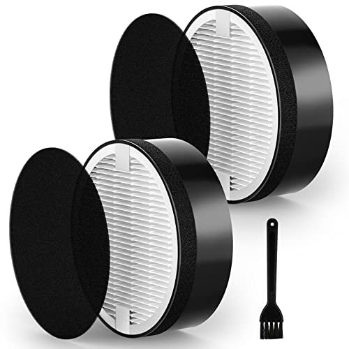 LV-H132 Replacement Filter Compatible with LE-VOIT LV-H132 Air Puri-fier Replacement Filter, 3-in-1 H13 True HEPA Filter High-Efficiency Activated Carbon Filter, Part # LV-H132-RF, 2 Pack