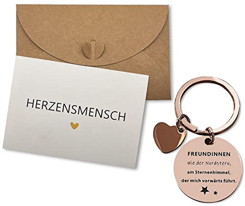 IOSPKKIO® Freundinnen Geschenke Schlüsselanhänger für die Beste Freundin Schlüsselanhänger mit Freundschaftsschriftzug Freundschaftsgeschenke Abschiedsgeschenke
