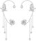 BSLVWG 2 Stück Schmetterling Ohrringe, Silber Ohr Manschette Kein Piercing, Clip Wrap Mit Blumen Quaste für Frauen Mädchen