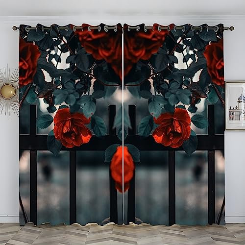 SJSXWQN Rideau Occultant Rose Grise Rideau avec à Oeillets, Rideau Thermique Isolant Anti Froid, Rideau 0ccultant Thermiques pour Chambre, Salon, Cuisine, 2 Pièces L140 x H225 cm