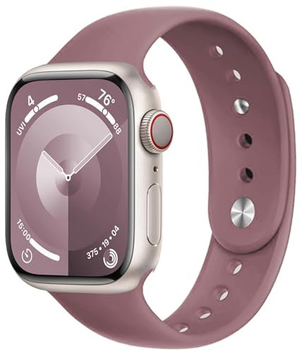 para Correa Apple Watch 40mm 41mm 44mm 45mm Series 9/8/7 iWatch se 6 5 4 3 38mm 42mm hombr/Mujer,Bracelet Silicona Deportiva Pulsera Apple Watch Ultra/2 49mm Band strap reloj,Cereza