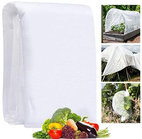 AISHOW Telo Antigelo per Piante 3m x 9m Tessuto Non Tessuto per Piante 30g/m² Copri Piante Inverno Vello Protettivo Antigelo da Giardino Cappuccio Protezione Piante