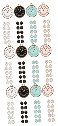 EXCEART 120 Stk Uhr Anhänger Uhr-armband-charme Uhrenanhänger Aus Metall Emaille-uhr-charms-anhänger Vintage-uhrenanhänger Kawaii Schuhanhänger Uhrperle Perlen Legierung Steampunk Halsband