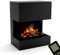GLOW FIRE Wasserdampf Kamin KÄSTNER (Standkamin) - Elektrokamin mit realistischen LED 3D-Flammen, Knistereffekt & Fernbedienung, 70x89x40 cm - Opti-Myst 600 Elektro Kamin, Schwarz
