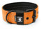 VITOMALIA® 4cm Breites Hundehalsband mit abstehender Neopren-Innenfütterung für Hunde, Schwarze Edelstahl-Dornschnalle, Hundehalsband mittelgroße Hunde (4cm/L = 45cm-55cm, Orange)