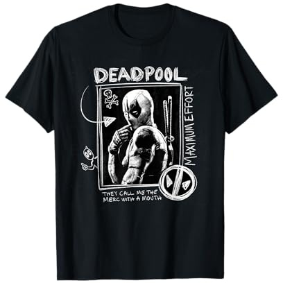Marvel Studios Deadpool & Wolverine Maximum Effort Chalk Art T-Shirt