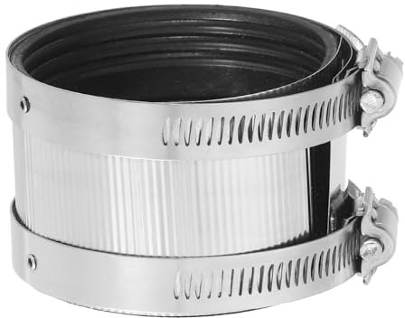 QUARKZMAN Flexible Tuyau Raccord, 83,1 mm ID Hauteur 53mm Tuyau Connecteur avec Inox Acier Tuyau Colliers Inox Acier Tuyau Réparation Collier pour Plastique et Métal Tuyaux