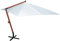 Higsose Parasol en bois avec manivelle et pare-vent, 400x300 cm Anthrazit