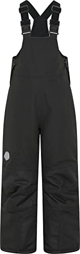 Color Kids COWinter Jungen Kinder Skihose Schneehose wärmende Winterhose mit Hosenträger reflektierende Details Klettverschluss Regular fit, Farbe:Black (140), Größe:128