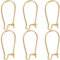 Beebeecraft 1 Box 10Pcs Kidney Ear Wires 18K Gold Plated 925 Sterling Silver Kidney Earring Hooks for Dangle Drop Earring Jewelry Making DIY