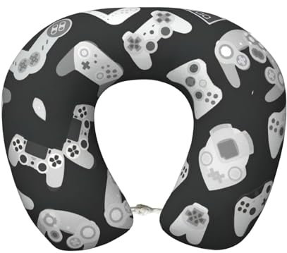 Xtygety Game Controller Reisekissen Komfort Memory Foam Weiches und stützendes Nackenkissen für eine entspannende Reise