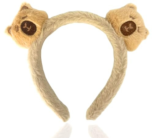 Fortivae Capybara Horn Haarreif Kinder, Haar Accessoires Set, Haarreifen Mädchen, Capybara Glitzer Haarreif, Capybara Stirnband für Mädchen, Damen, Tägliche Leben Partybedarf