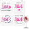 MEJOSER 4 Stück Lillet Untersetzer aus Filz Lillet Aperol Geschenk für Lilletliebhaber Tischdeko Mottoparty Karneval Fasching Weihnachten Rosa (Lillet)