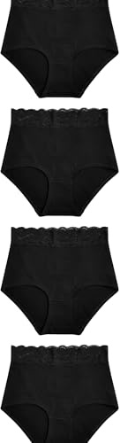 NEXT Damen Spitzenslips, 4er-Pack, voll bedeckend