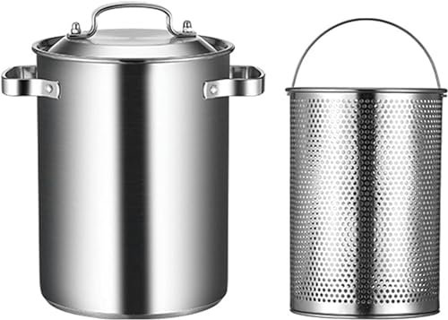 JYBNBBE Spargeltopf Aus Edelstahl 304, Gemüseverdampfer Und Spargel Mit Sieb Und Deckel, Topf Zum Kochen Von Nudeln, Brattopf, Brühtopf, Topf Zum Kochen Von Meeresfrüchten