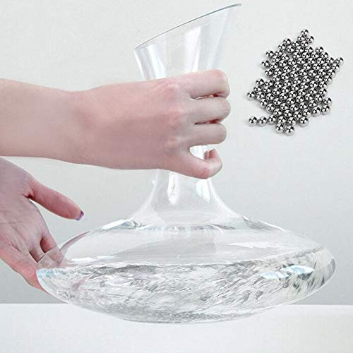 Perles de Nettoyage de Carafe, 500 Pièces Boules en Acier Inoxydable de 3 Mm Outils Ménagers Réutilisables pour Bouteilles de Vin 304 Nettoyant pour Bouteille d'eau Carafes en