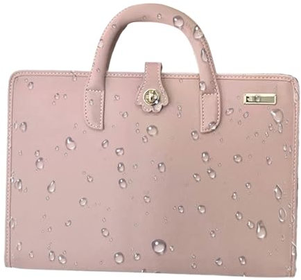 Laptop Sleeve - Laptop Case | PU Leather Pink Waterproof Notebook Carrying Case With Handle, Computer Accessory For Work And Travel, Notebook Sleeve For Women, multicolore, A
